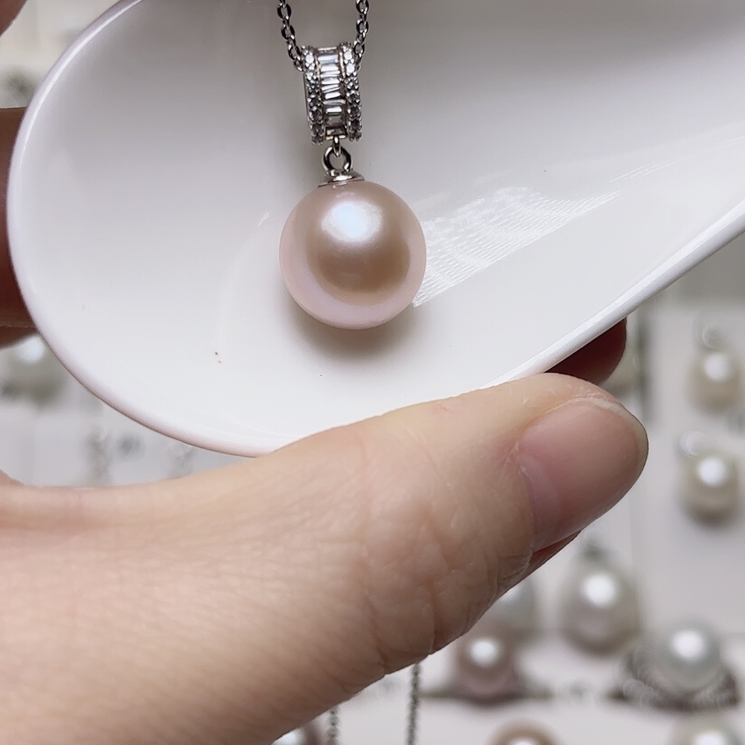 银S925镶嵌颈饰淡水珍珠
