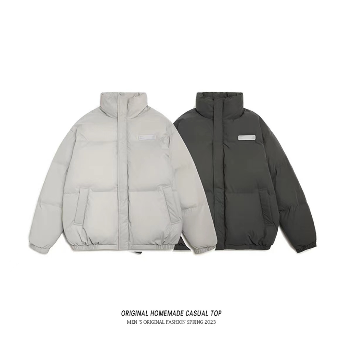 【50114】冬季百搭潮牌情侣款立领男士宽松休闲羽服*88 50114