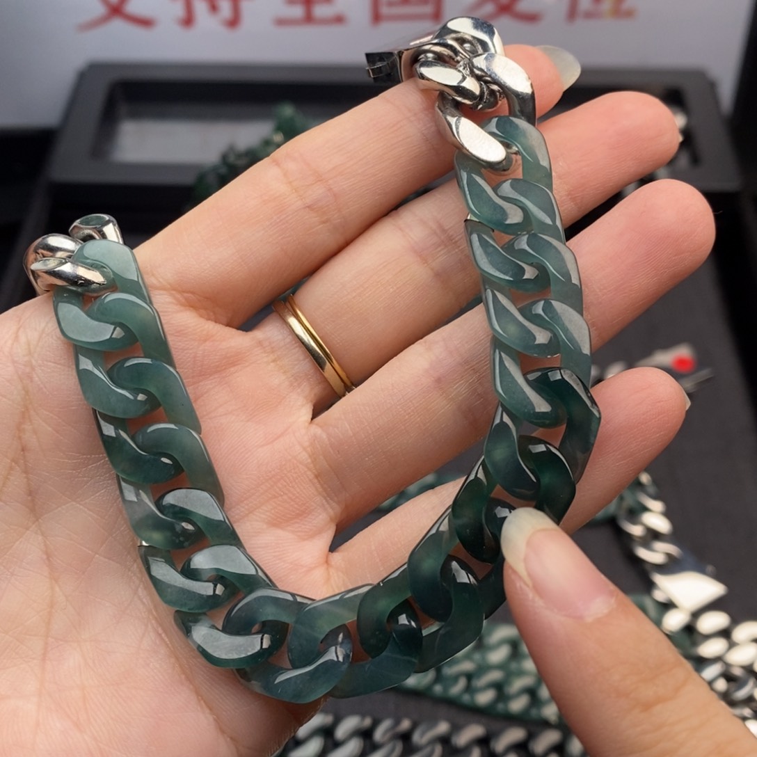 翡翠未镶嵌手链手链10002