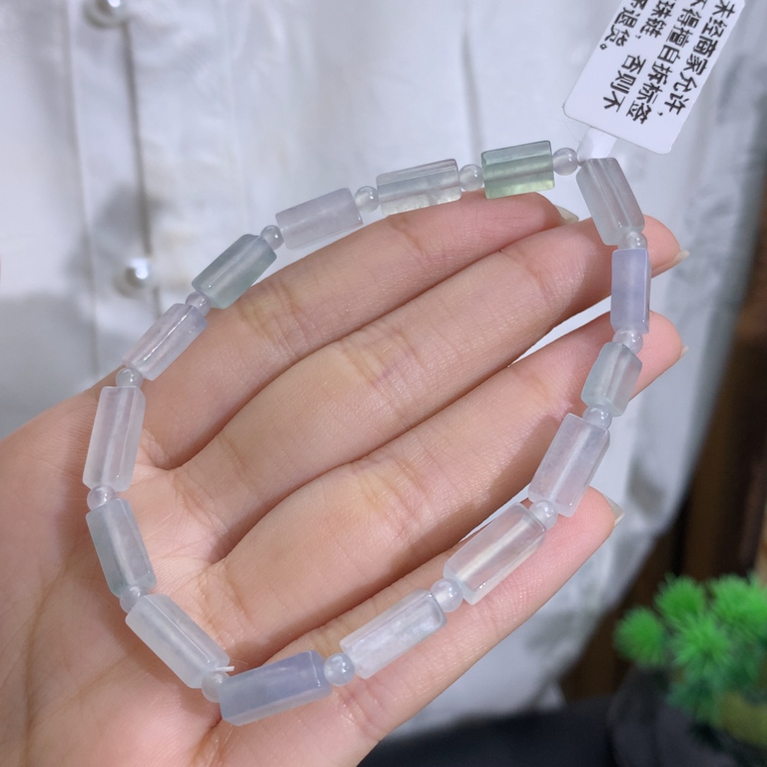 未镶嵌手串翡翠冰胶小方条
