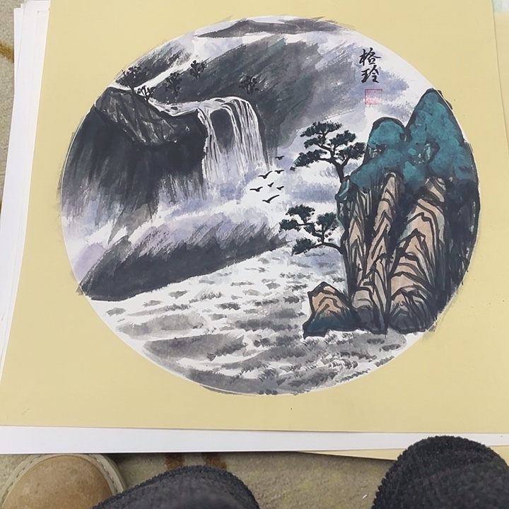 国画38-38卡纸作品艺