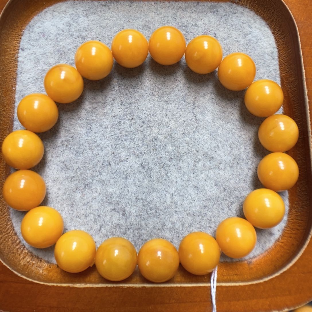 未镶嵌蜜蜡手串蜜蜡