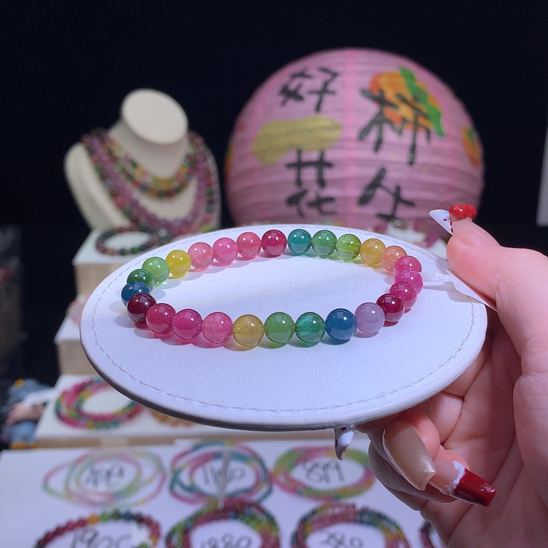 碧玺手链合金碧玺