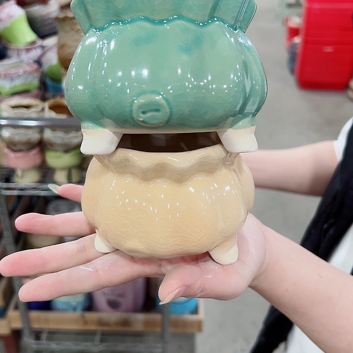 有孔.凑满10元发货多肉陶瓷花盆！