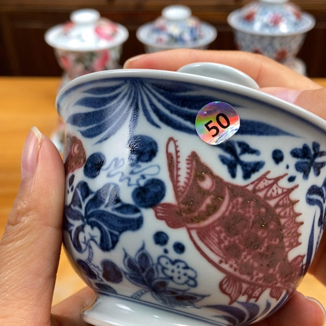 手绘现代茶具非古董