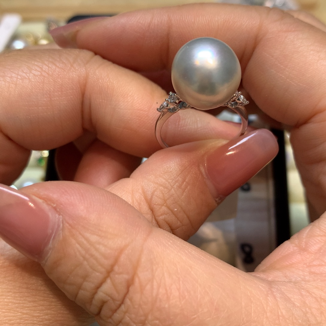 海水珍珠戒指14K金镶嵌
