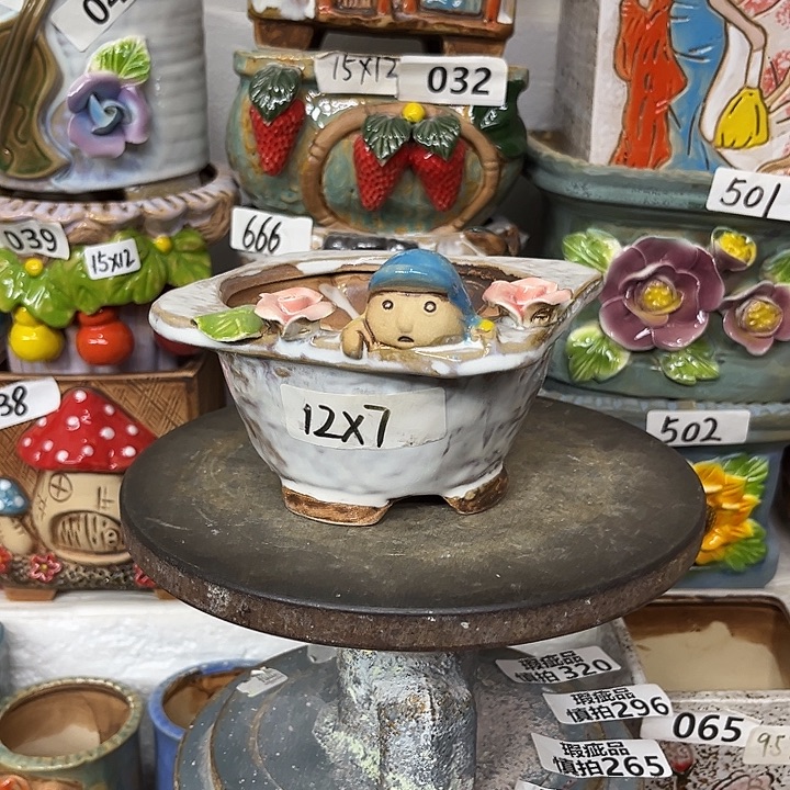 粗陶材质多肉花盆