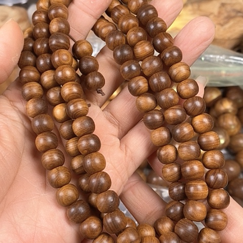 檀香木手串/手链老山檀香黑肉树头老料8/9/108老型珠沉水