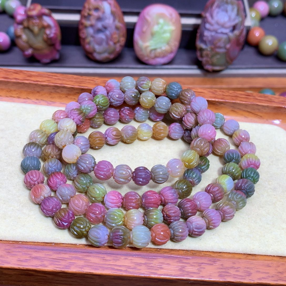 玛瑙手链未镶嵌盐源