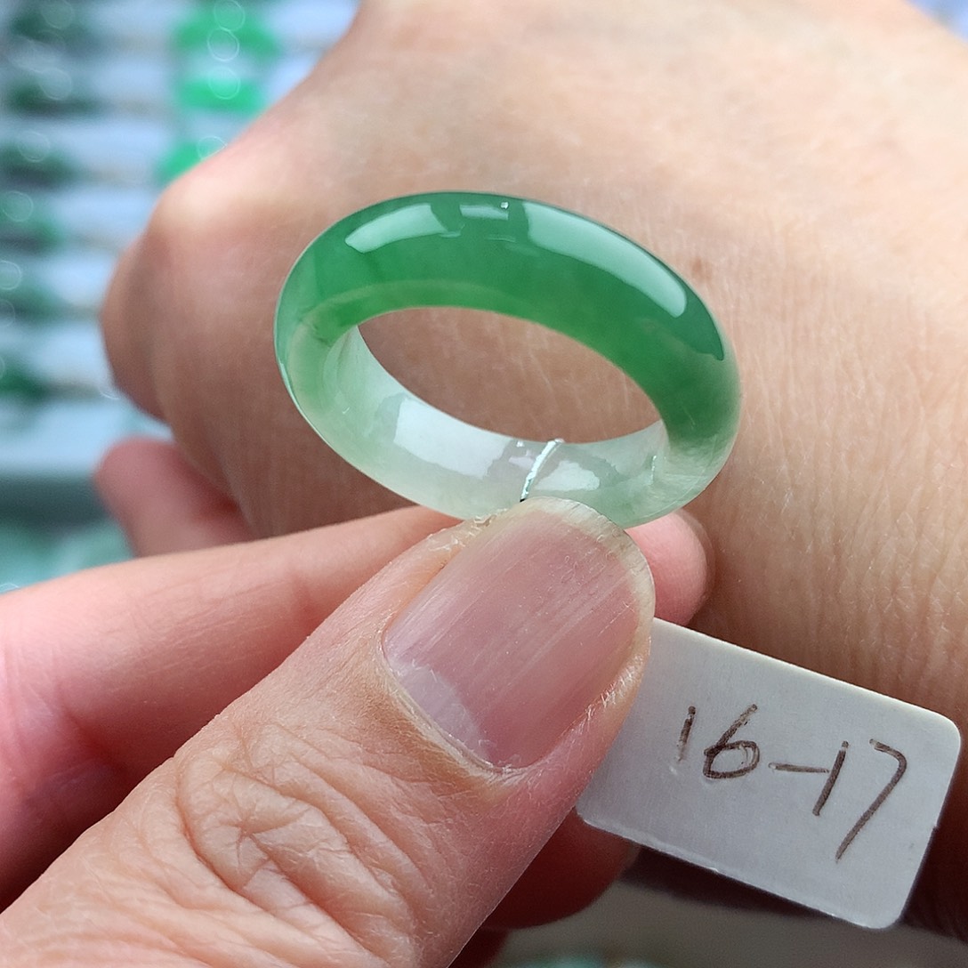 未镶嵌戒指翡翠16-17号