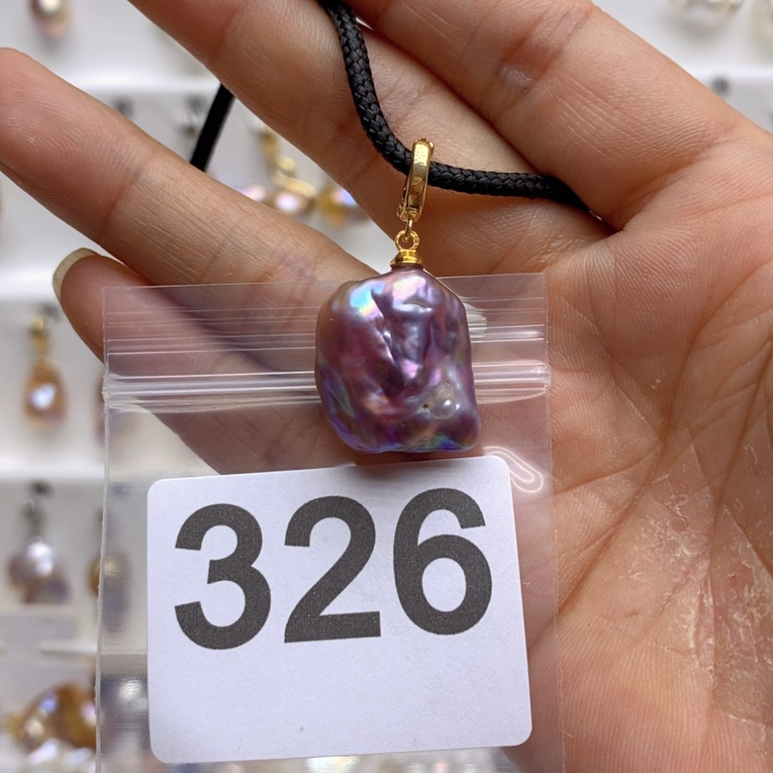 淡水珍珠银S925镶嵌颈饰326