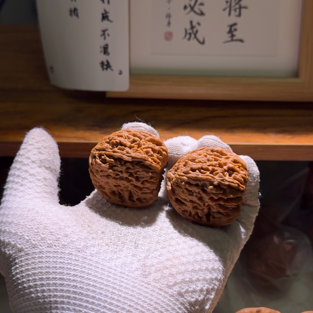 吊坠文玩核桃39南疆石拉丝凹底团子