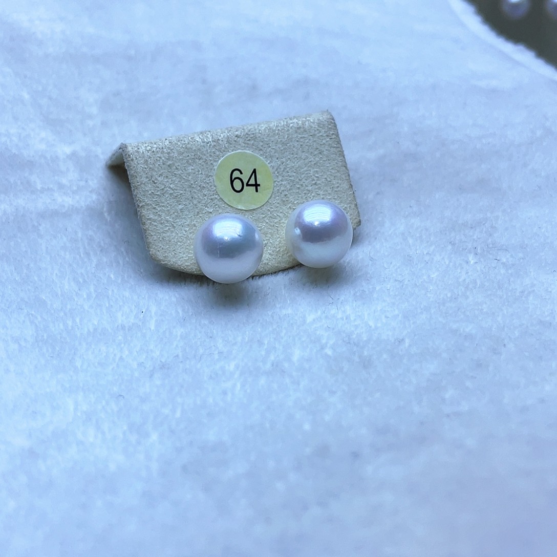 淡水珍珠耳饰银S925镶嵌