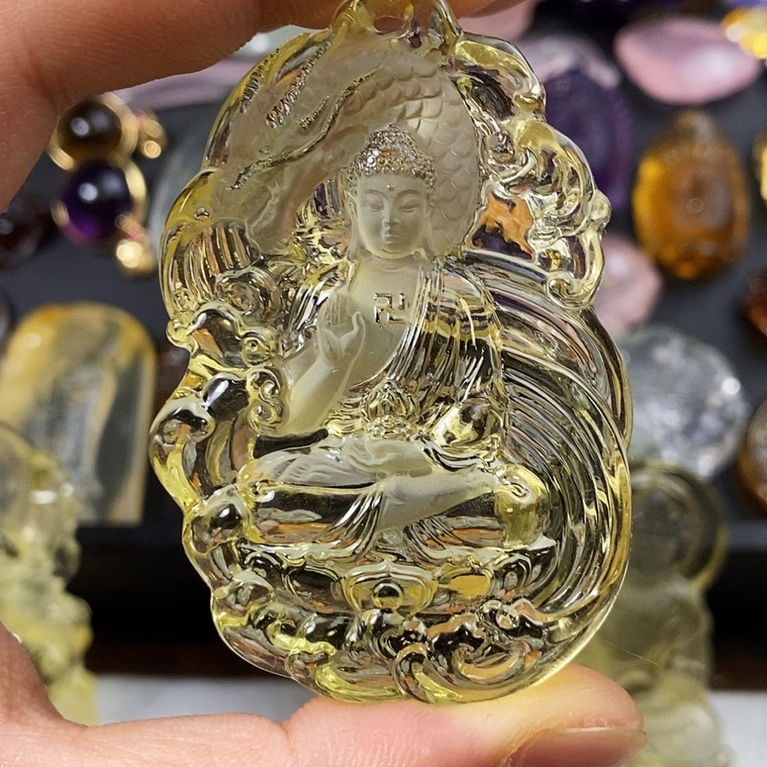 天然水晶吊坠未镶嵌水晶哦***了