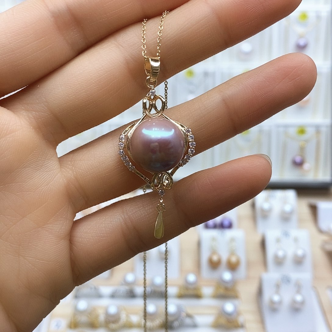 淡水珍珠吊坠(赠链)合金