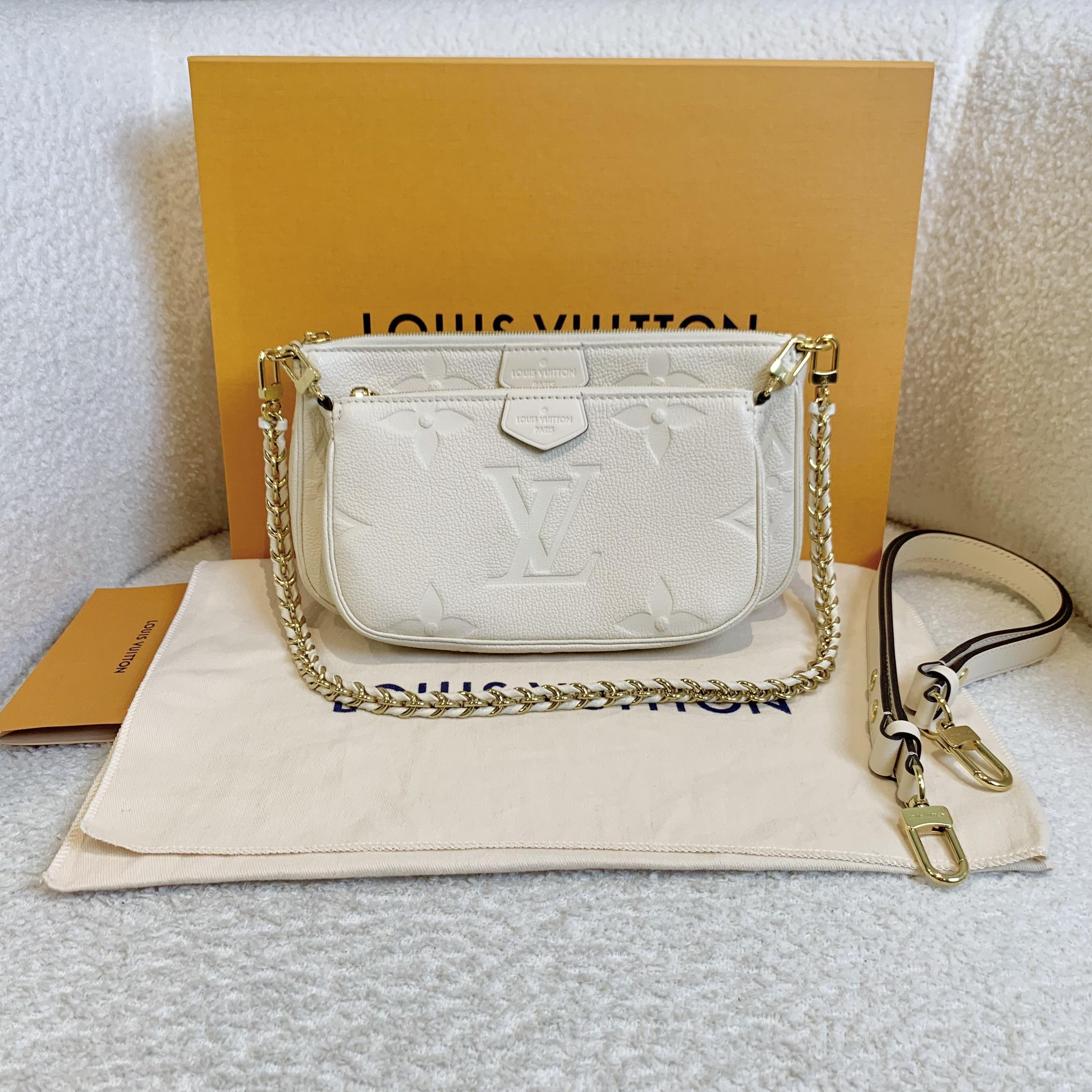 99新 LouisVuitton/路易威登 壹臻/奶油白全皮四合一芯片47850917