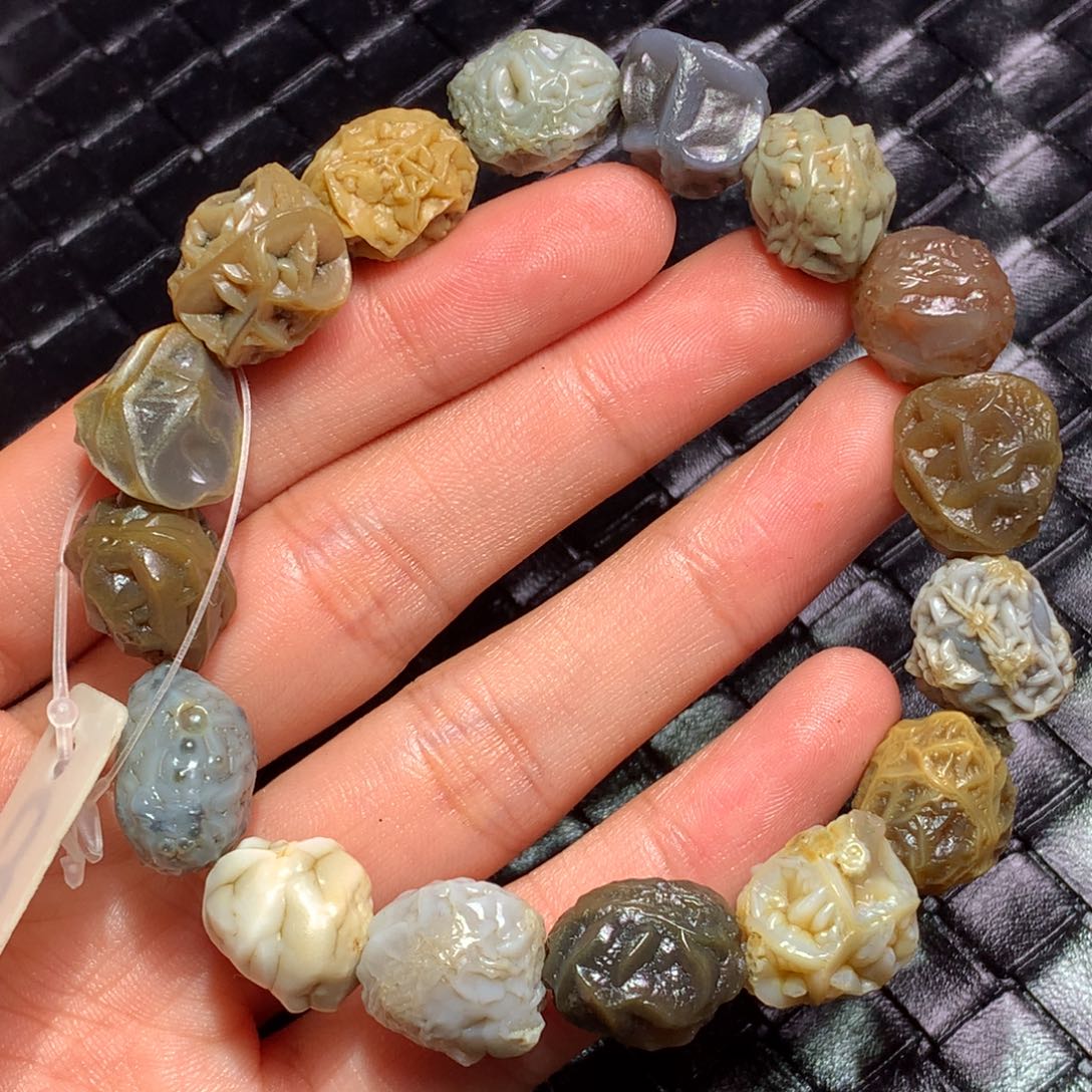 未镶嵌玛瑙/玉髓珠宝半成品