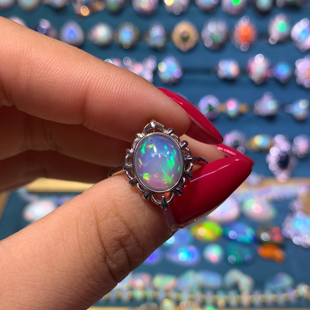 欧泊银S925镶嵌戒指款