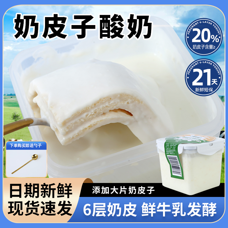牧少主内蒙古鲜奶皮子酸奶六层奶皮子酸奶plus版