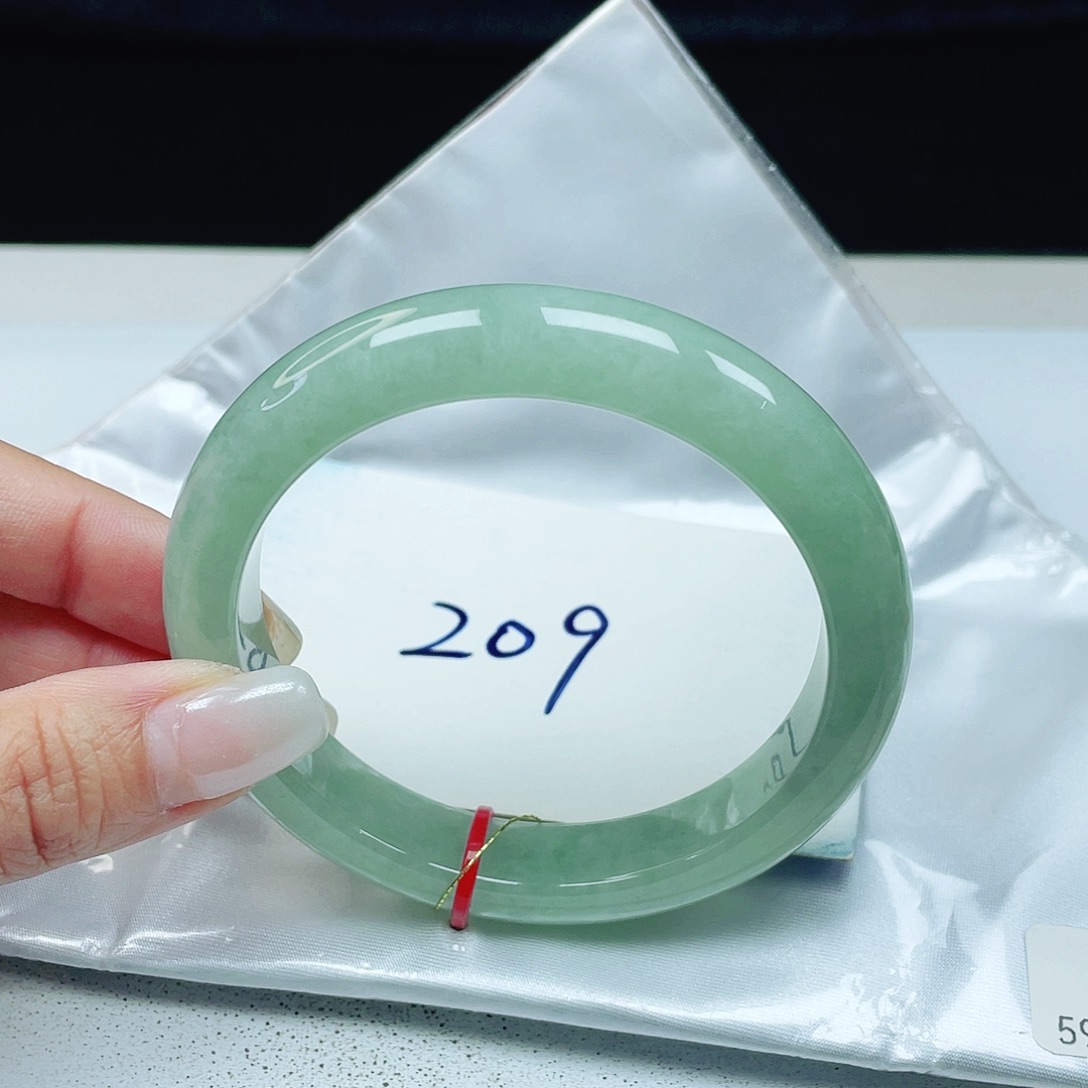 翡翠未镶嵌手镯 正圈59+