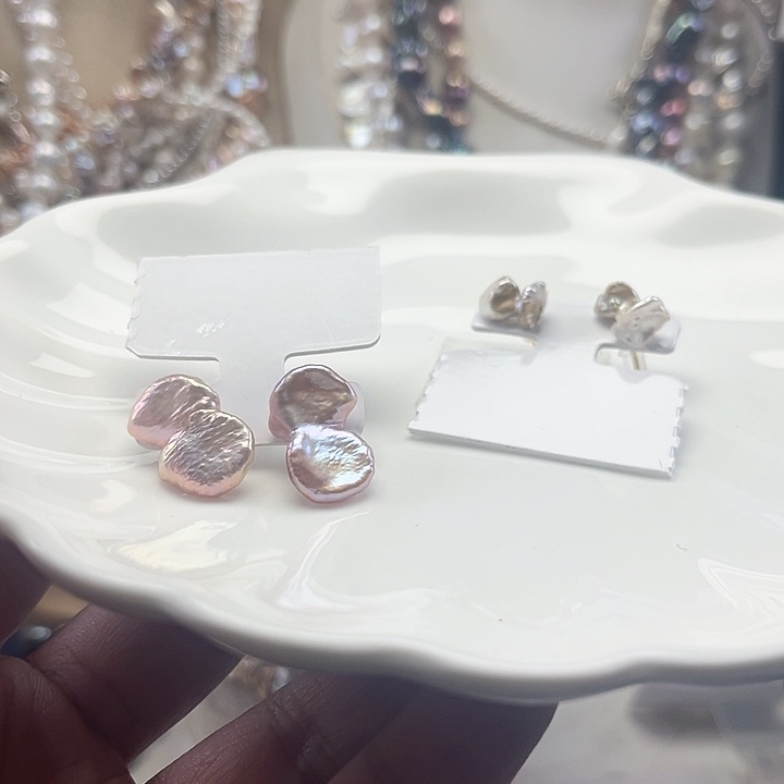 未镶嵌耳饰淡水珍珠【纯恬】