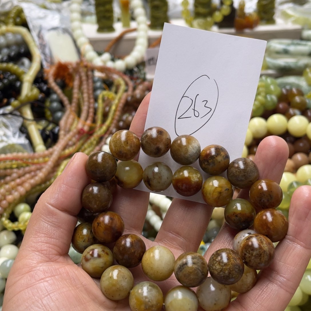 蛇纹石玉手链未镶嵌