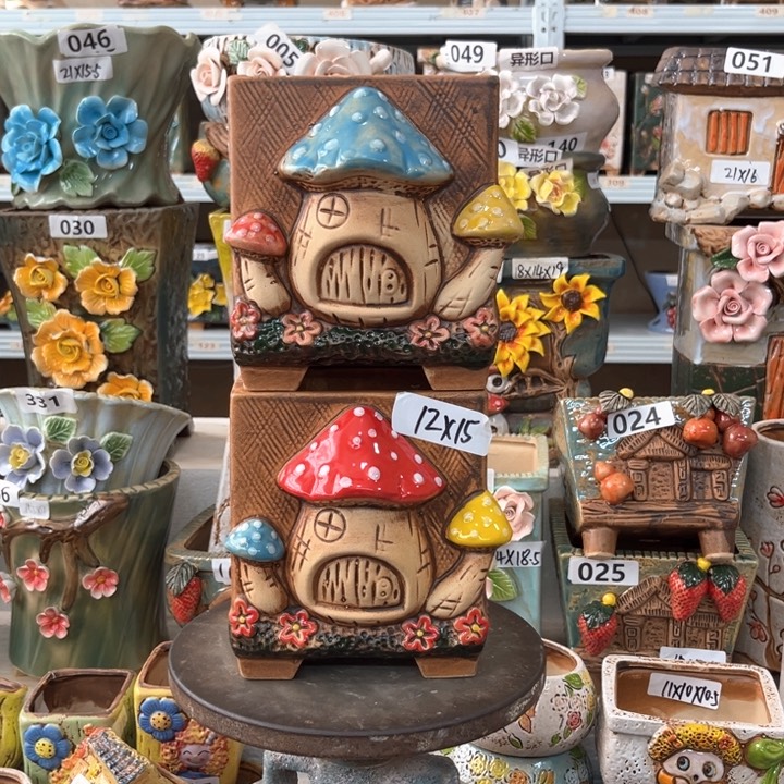 紫砂花盆粗陶材质多肉花盆