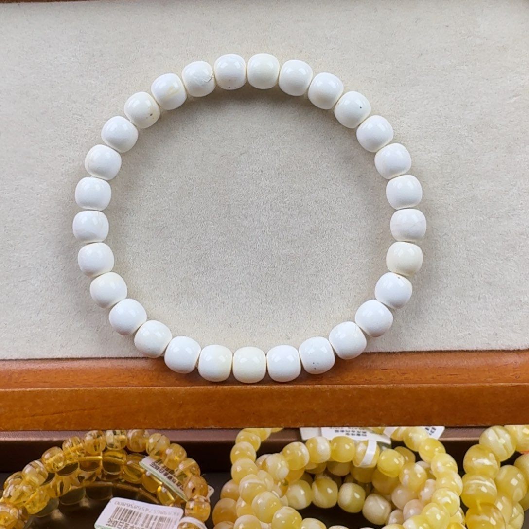 未镶嵌琥珀手链7mm裸发