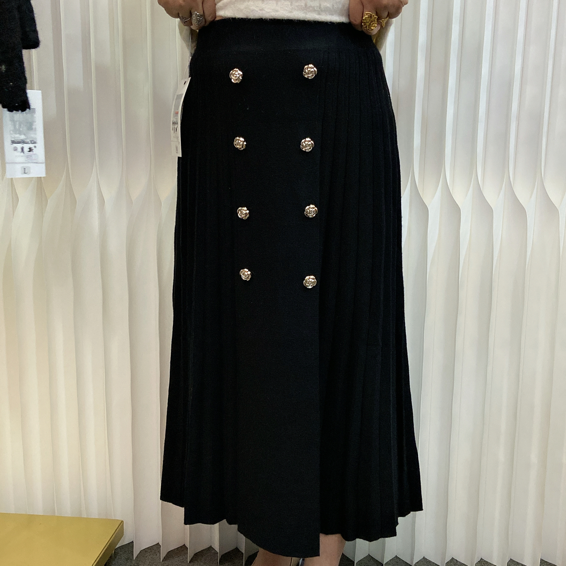 YF！82229#冬高腰显瘦针织A字中长款半身裙女气质百搭