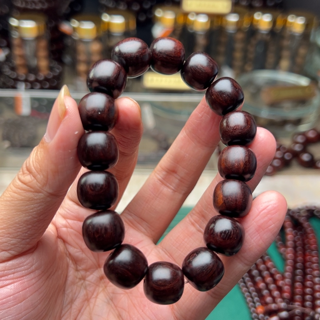 檀香紫檀（小叶紫檀）手串/手链1314烧过