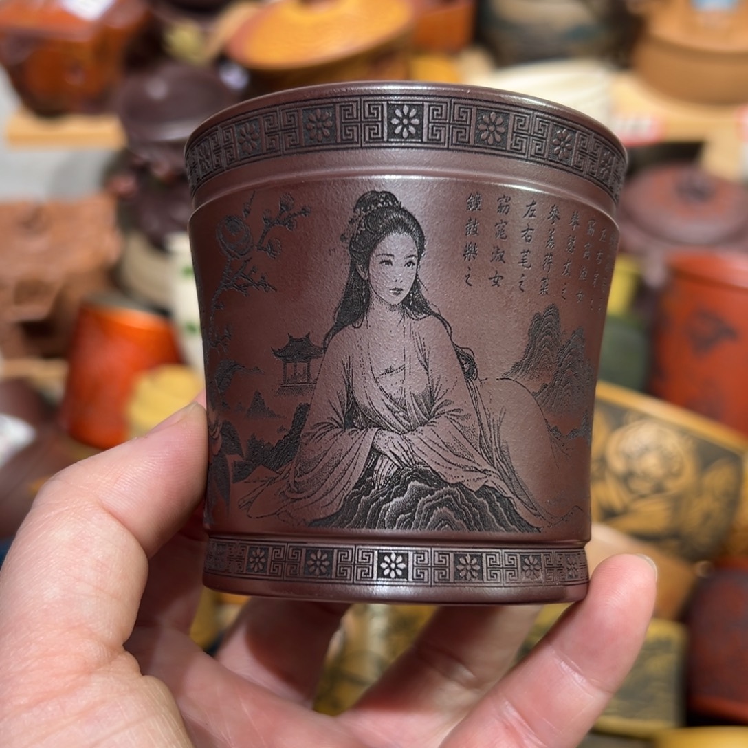 紫砂茶杯宜兴紫砂主人杯