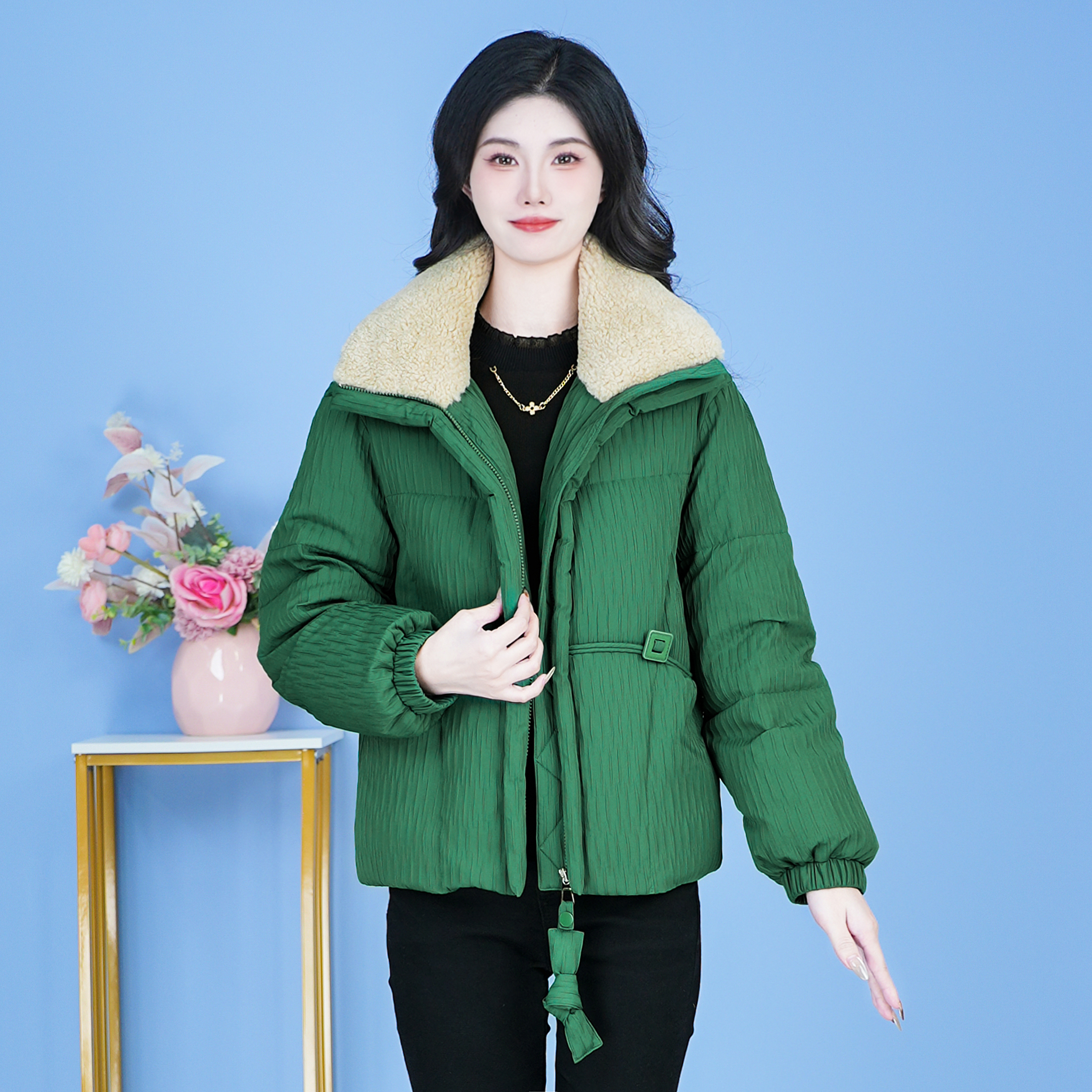 【SJYF3960】2024年秋冬新款时尚洋气宽松保暖加厚休闲显瘦羽绒服