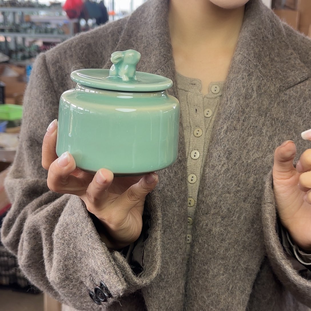 龙泉云间青瓷小米茶器