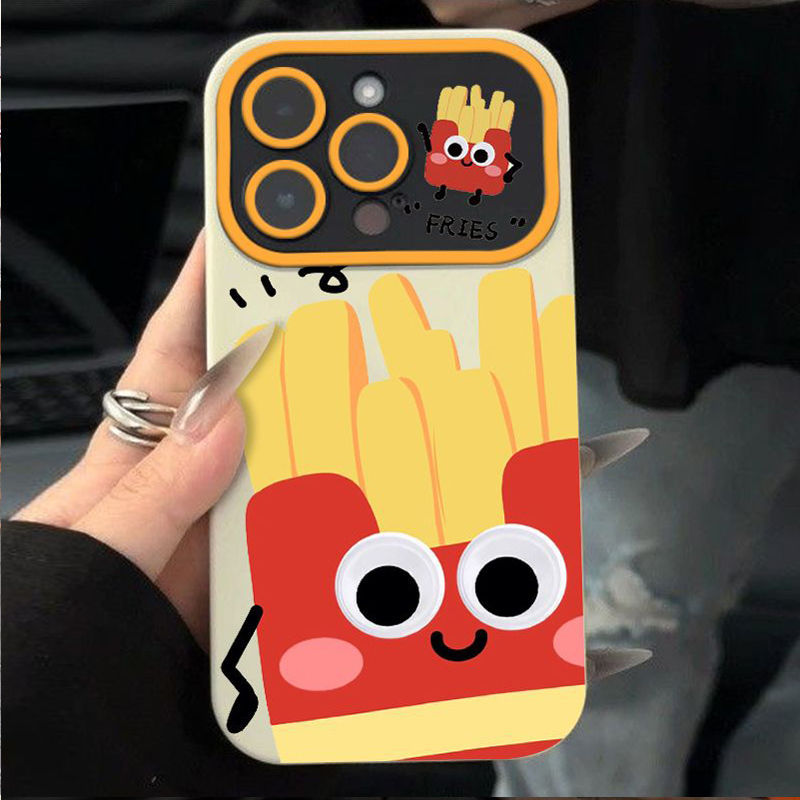 情侣汉堡苹果14手机壳iPhone15promax全包13大视窗12硅胶11防摔xs