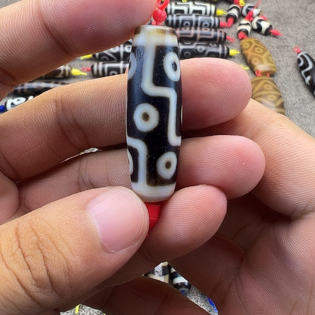 玛瑙/玉髓未镶嵌吊坠(赠链)聚缘古法天珠