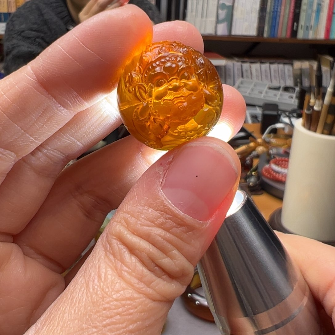 琥珀颈饰未镶嵌紫*21.6黄