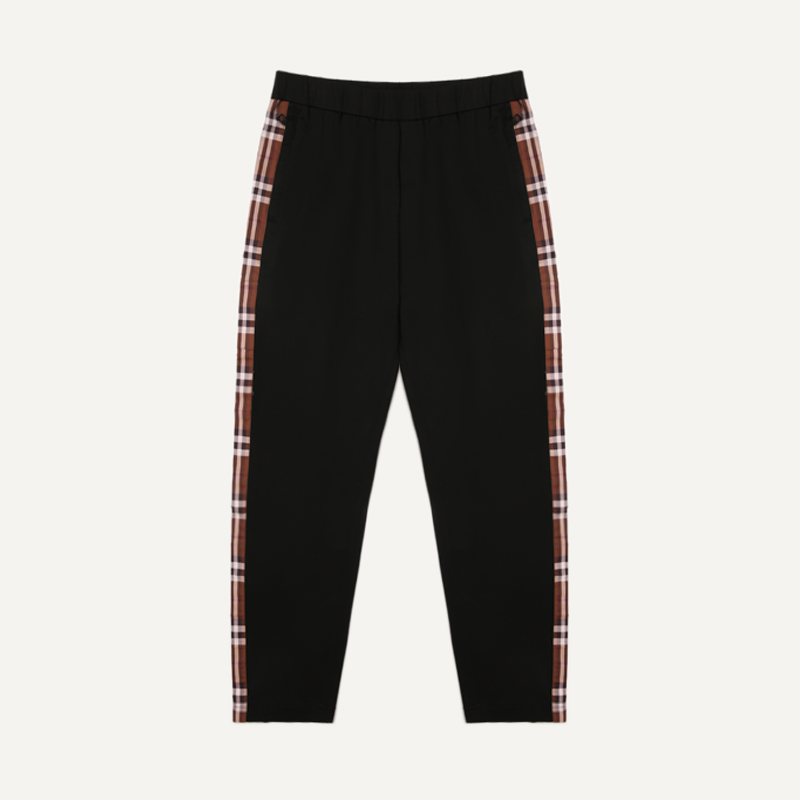 DITE迪特男款春夏长裤格纹裤子条纹时尚运动束脚针织直筒休闲裤