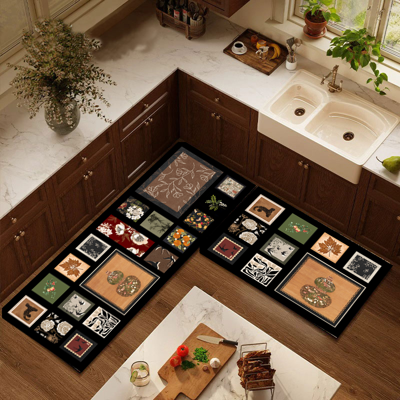 硅藻泥厨房地垫防滑防水防油耐脏专用脚垫子家用可擦免洗门口地毯