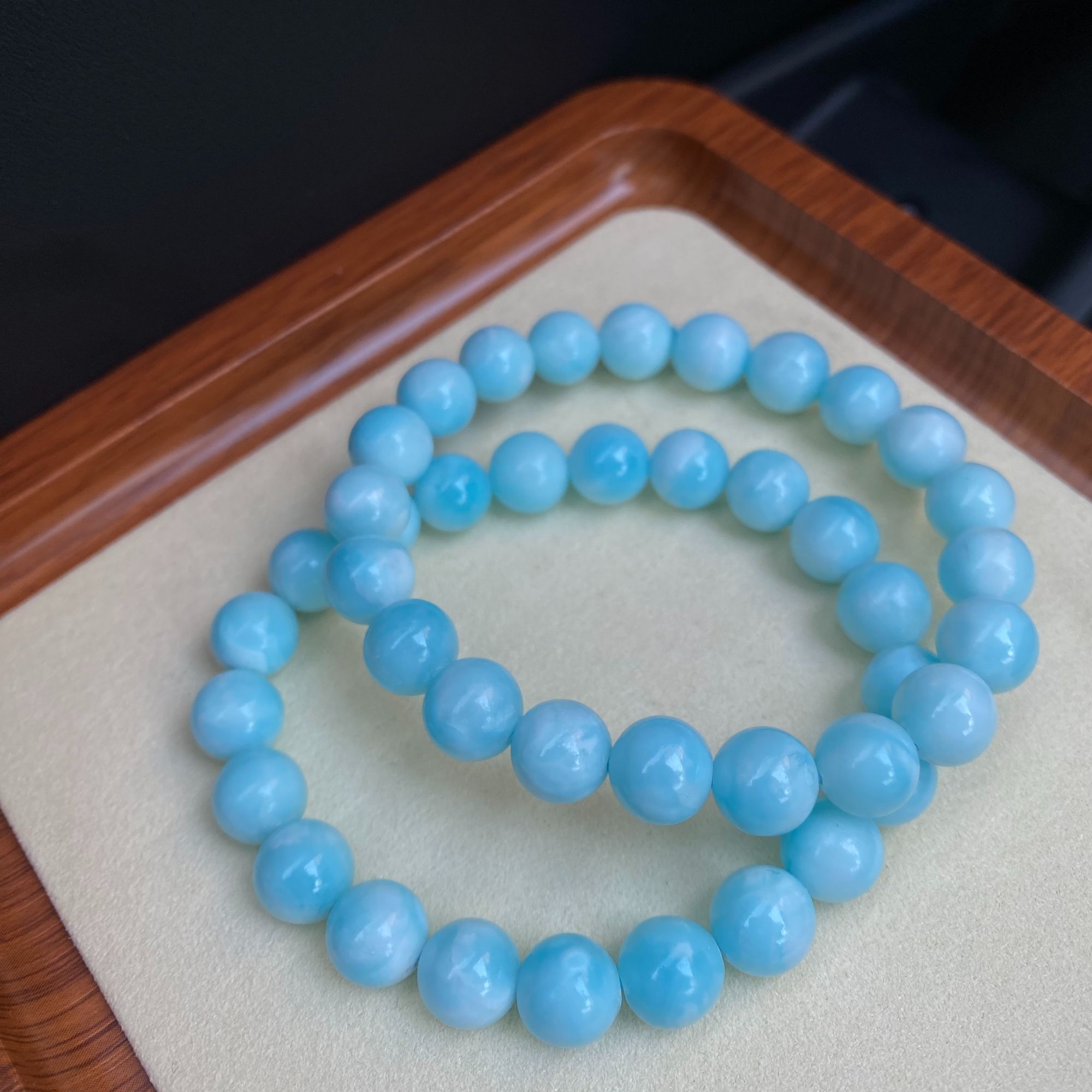 非金属珐琅手链  收藏级异极矿手串 多样性发其一【木槿花】007