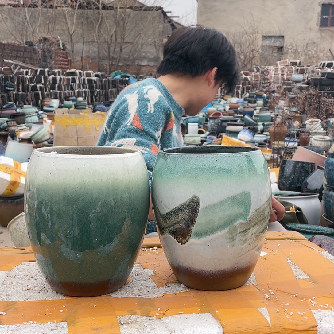红陶宜兴紫砂花盆
