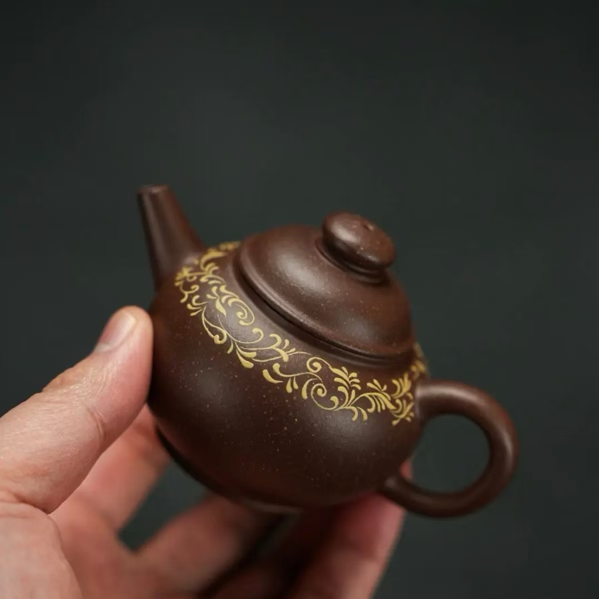 木隐砂堂 福禄巨轮 小精品 茶壶 卷草纹 100cc