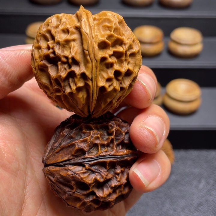 吊坠文玩核桃F七彩桃心41