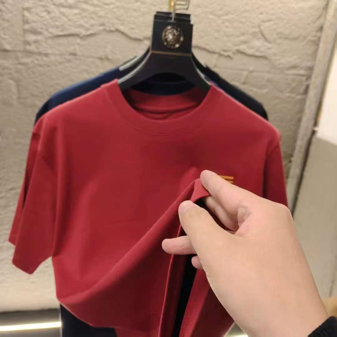 25SS纯棉短袖T恤多颜色刺绣休闲男女同款DD102