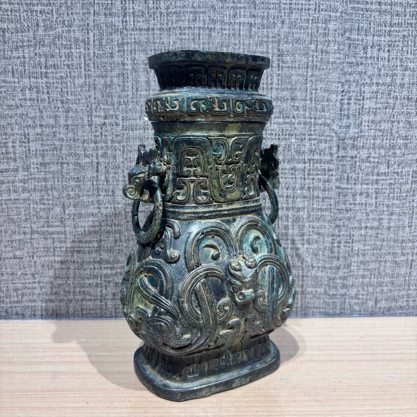 仿西周时期宋壶，古代酒器，家居摆件，高19厘米博古架收藏
