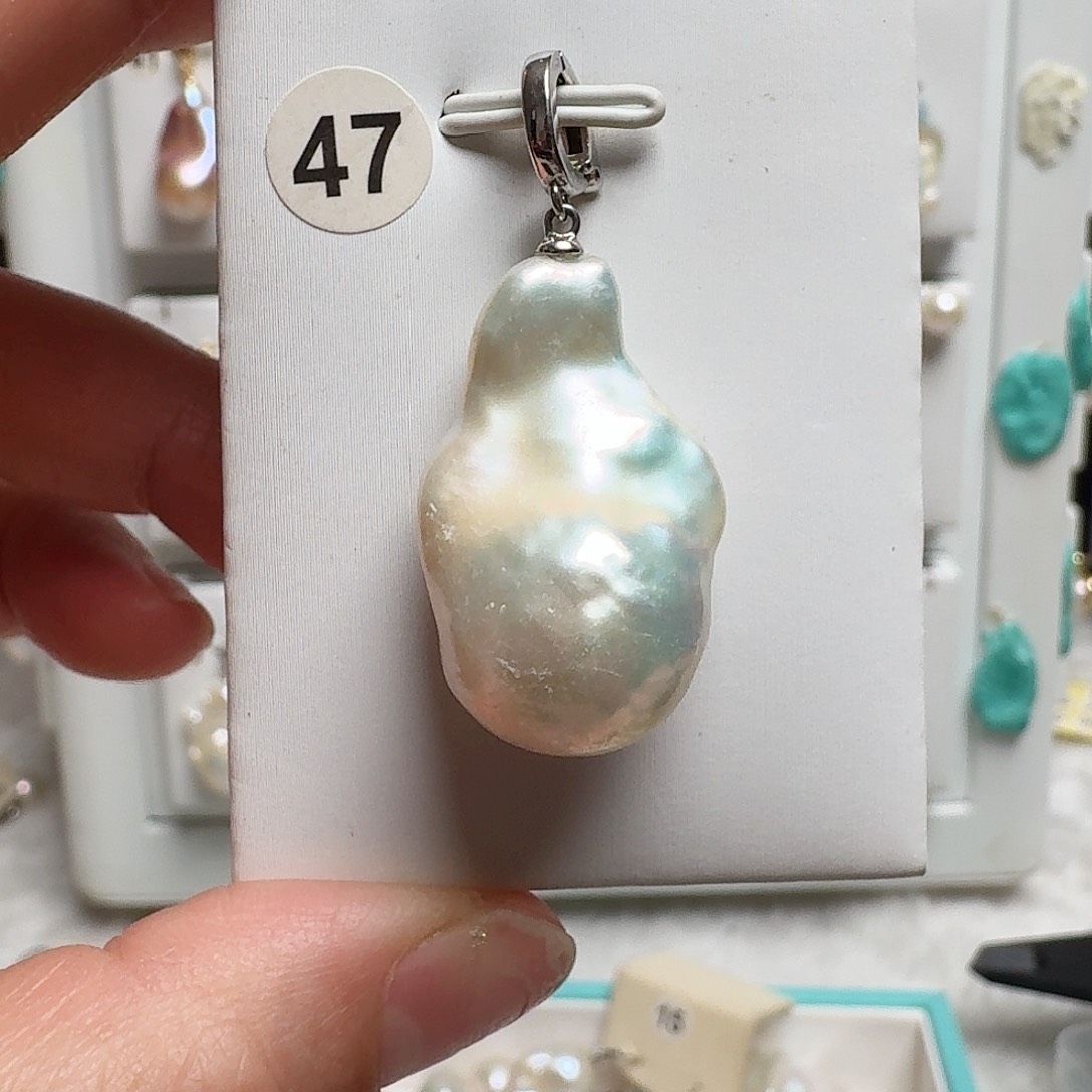 淡水珍珠颈饰银S925镶嵌