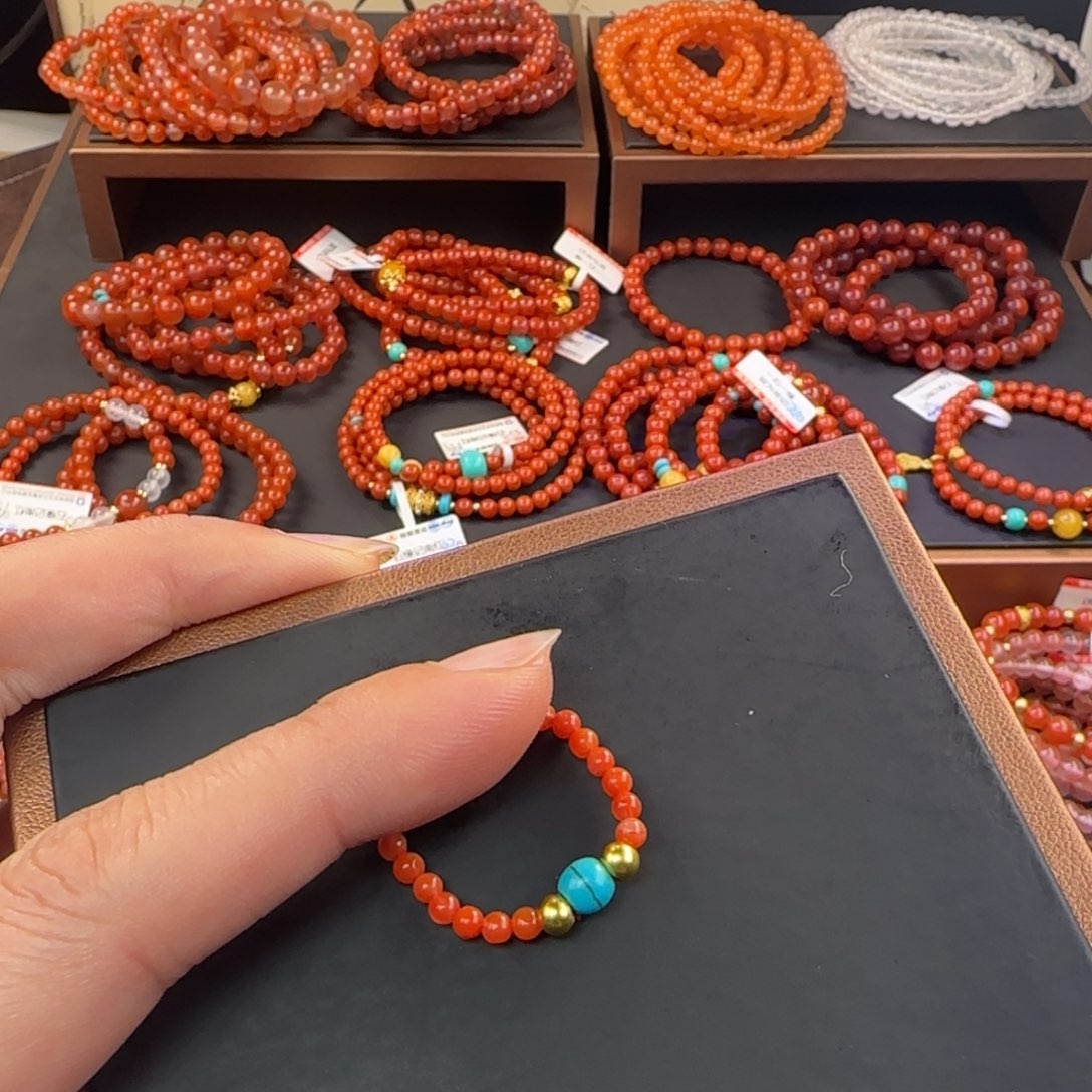 南红玛瑙未镶嵌手链