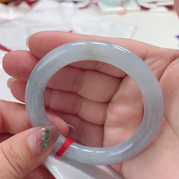 翡翠手镯未镶嵌缅甸翡翠手镯54圈