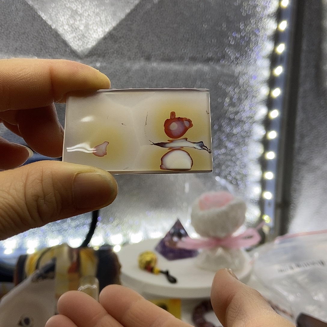 玛瑙/玉髓未镶嵌颈饰巴玉玛瑙象形花牌