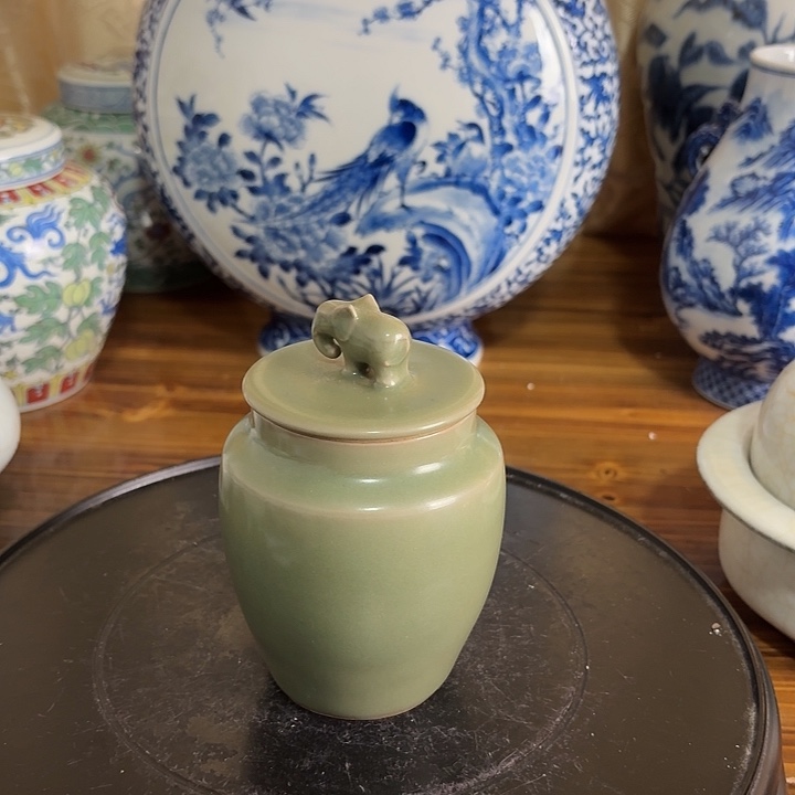 胡***豪陶其他单色釉茶叶灌高13