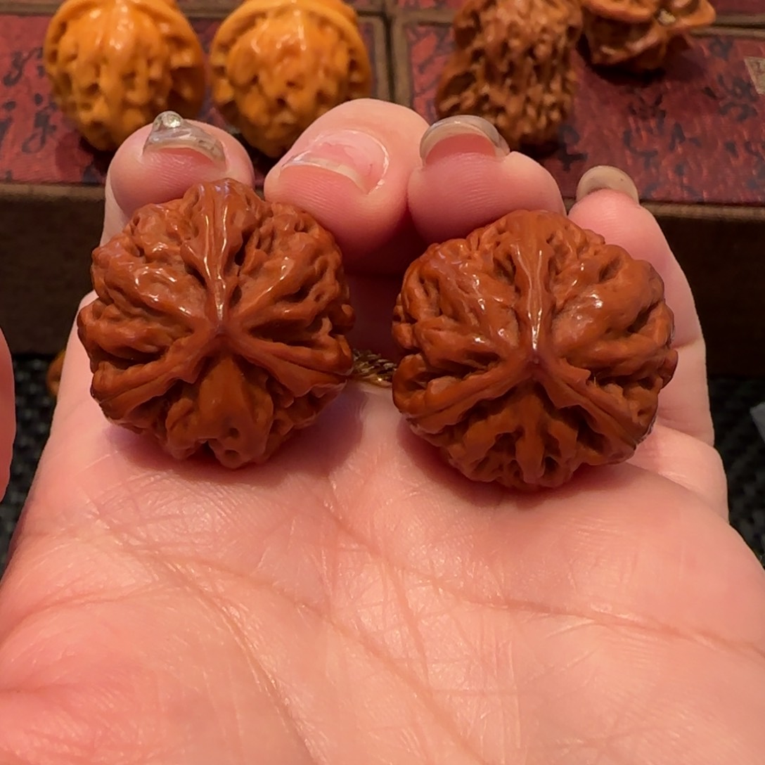 桃核吊坠开**生粗筋南瓜三棱27精品